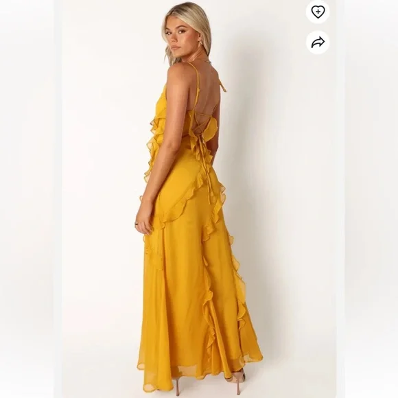 Petal & Pup Yellow Ruffle Maxi Dress - Picture 2 of 11